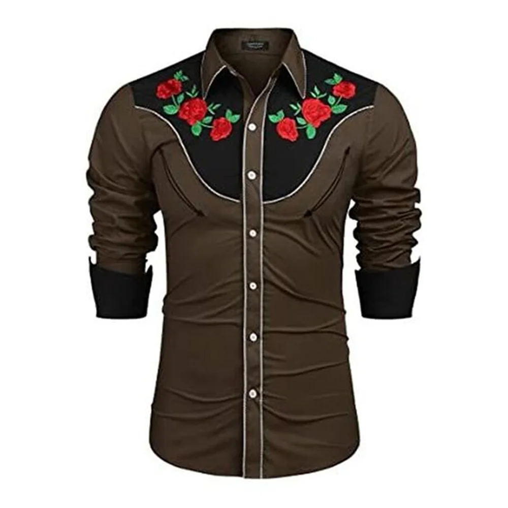 Chemise en jean Western pour homme Chemise à manches longues confortable et douce Vêtements pour homme Chemise en jean pour usage quotidien Modèle boutonné tendance
