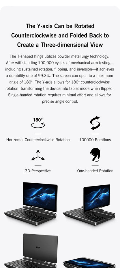 Nouvel ordinateur portable 7 pouces GPD MicroPC 2 Intel® Core™ i3-N300 16GB/512GB Portable Ordinateur Portable Windows 11