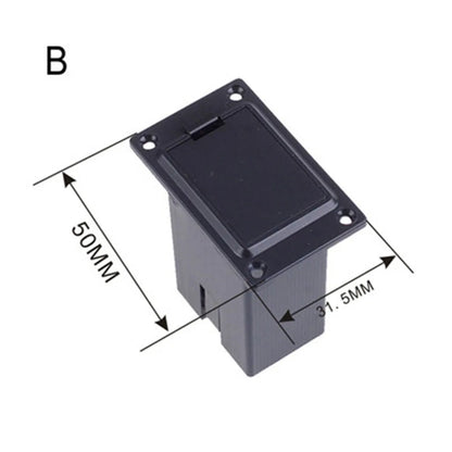 Boîtier de batterie de remplacement 9V pour micro de guitare acoustique et basse, support en plastique robuste, accessoire idéal pour les musiciens