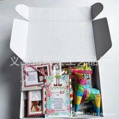 Kit lutin Calendrier de l'Avent 2025 Compte à rebours de 24 jours avec 12 jours d'activités de lutin Boîte de Noël à faire soi-même Idée cadeau de vacances pour les enfants et la famille