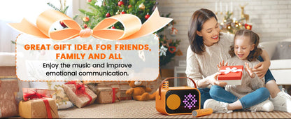 Mini Karaoke Machine for Kids, Portable Bluetooth Karaoke Speaker Unpowered Cabinets with 2 Wireless Microphones for Party