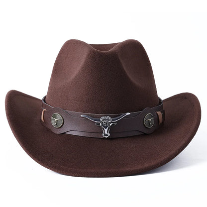 Chapeau de cowboy divers accessoires chapeau de cowboy monochrome en feutre chapeau d'extérieur homme et femme chapeau de cavalier chapeau femme