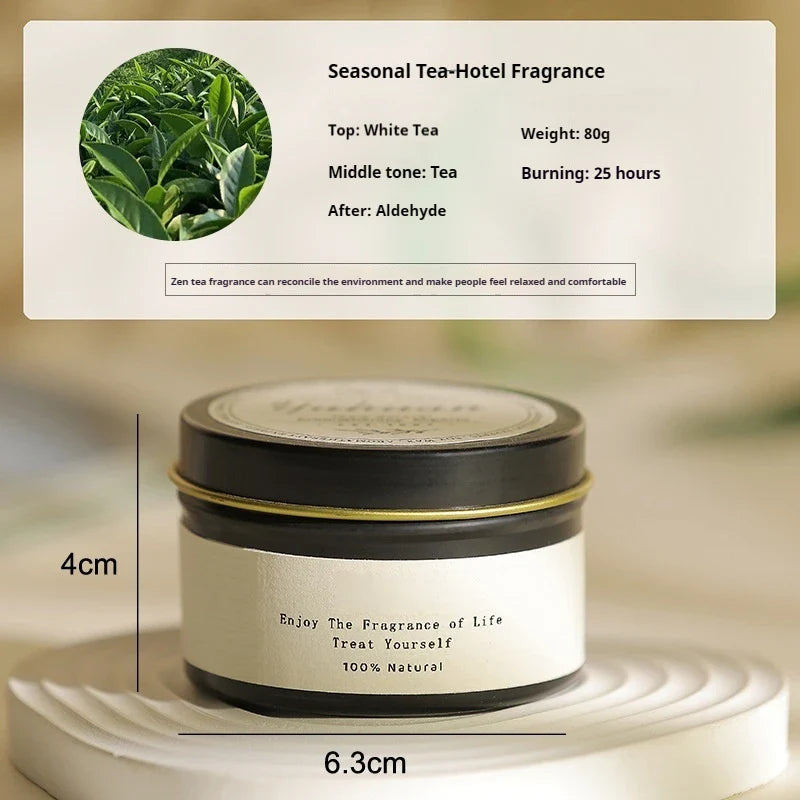 Bougies parfumées en étain noir, bocaux de bougies à mèche en bois avec couvercle, bougies décoratives classiques pour la maison, citronnelle de luxe