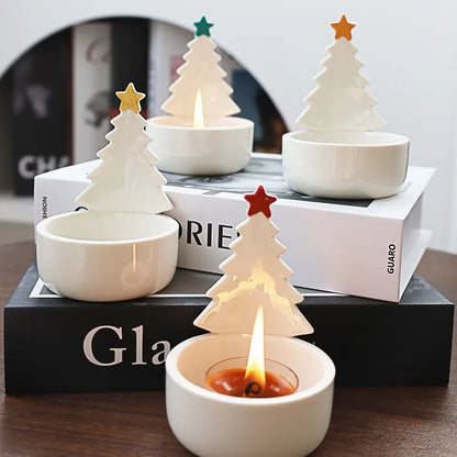 Christmas Tree Candlestick Fragrance Decoration Ornament Christmas Gift Home Aromatherapy Candlestick Gift