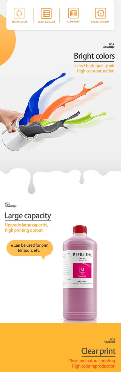 NEW 8Color x 1000ml Pigment ink For Epson Stylus Pro 4000 4800 4880 7800 7880 9800 9880 7500 7600 9500 9600 printer