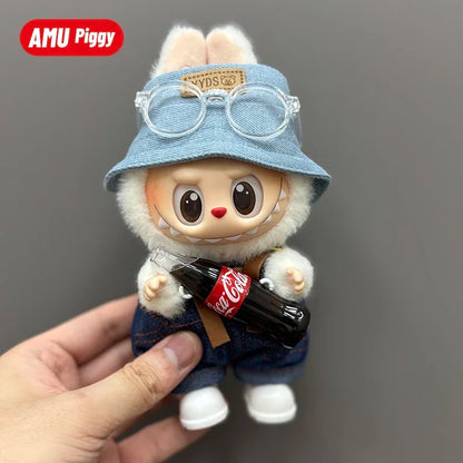 Clothes Doll DIY Accessories Pull Cloth Cola Happiness Factor Labubu Clothes Set Doll Outfit Have Shoes