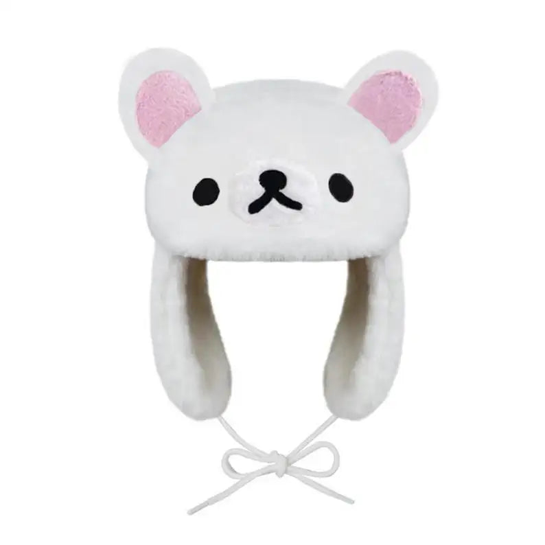 New Winter New Kuromi Spider Man Stitch Violent Bear Cartoon Hat Popular Man Women Cute Warm Ears Protection Hat New Year Gifts