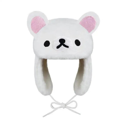 New Hot Winter Kuromi Spider Man Stitch Violent Bear Cartoon Hat Popular Man Women Cute Warm Ears Protection Hat New Year Gifts