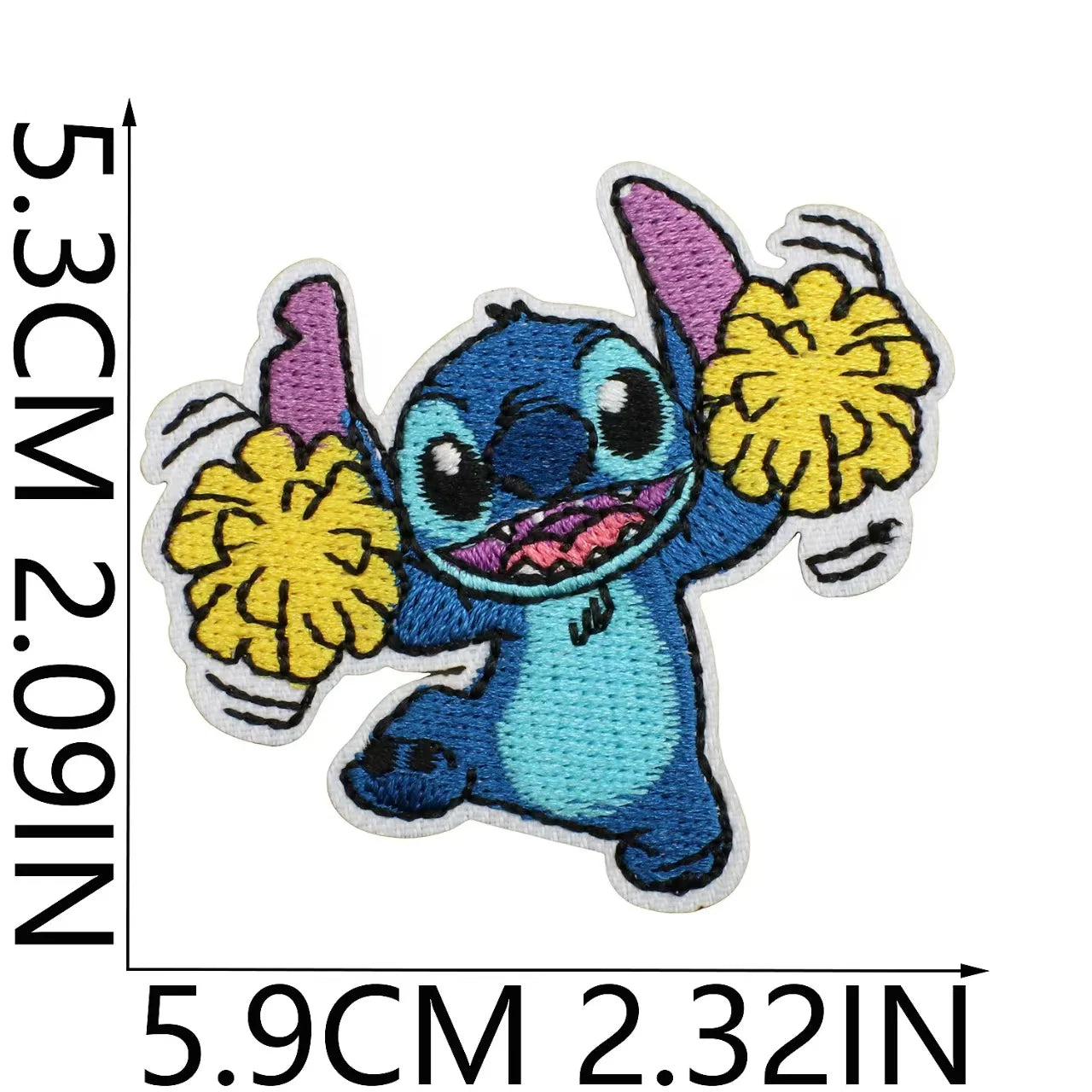 Stitchou Écussons à Repasser pour Vêtements Appliqués Brodés Bandes Dessin Animé pour Vêtements Veste Jeans Décoration DIY