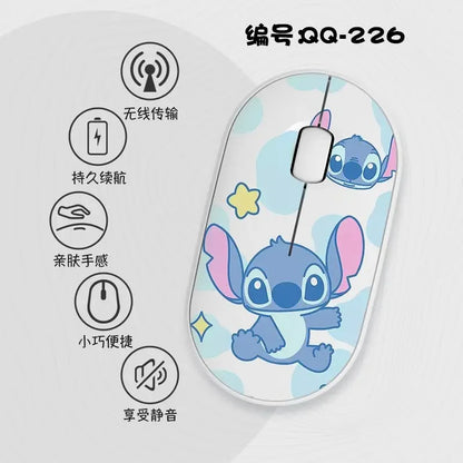 Lilo & Stitch Exquisite and Compact Bluetooth 5.0 Wireless Mouse Office Laptop Tablet Portable Silent True Wireless Mouse