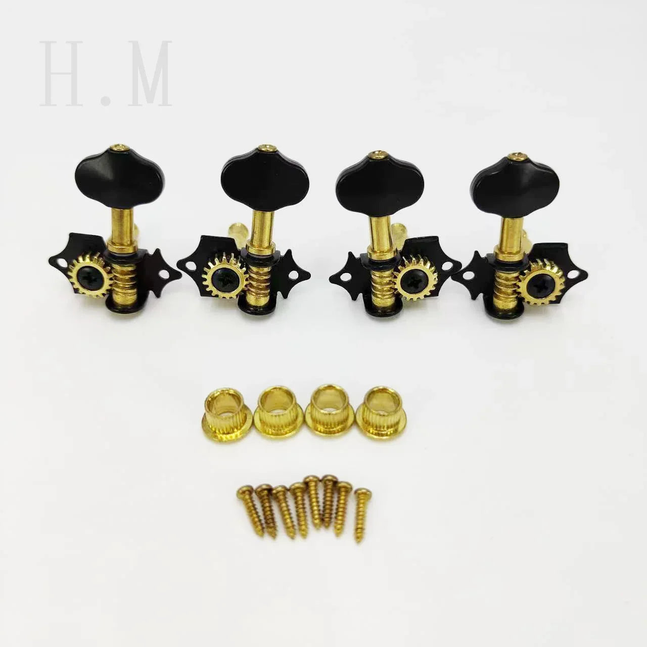 Chevilles de réglage pour ukulélé 2R2L, trou à queue courte, chevilles de réglage ouvertes pour ukulélé, enrouleur Quasi, petits accessoires pour ukulélé à 4 cordes