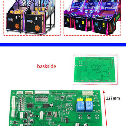 Jeu d'arcade de basket-ball de tir de rue, Kit de 2 joueurs à pièces de monnaie, nouveau Style, jeu pour enfants et adultes