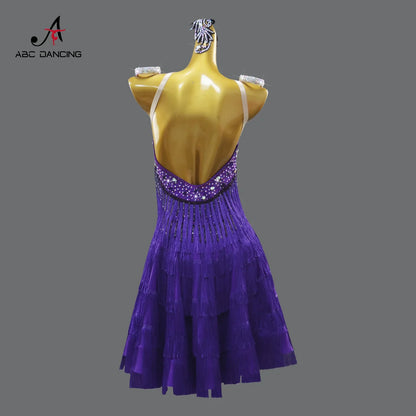 Costumes de danse latine, robe de soirée pour femme, tenue de performance de samba, compétition 2026, vêtements de bal pour adultes, tenue de danse pour filles, costume à franges sportif