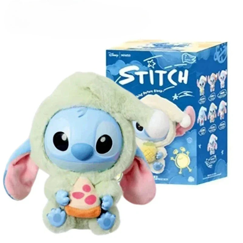 Stitch Eat Something Before Sleep Series Blind Box Plush Vinyl Toys Cute Doll Replica Mystery Box Bag Pendant Decor Gift