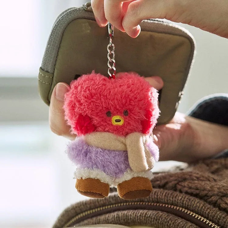 New 10Cm Bt21Ed Baby Series Kawaii Anime Rj Cooky Plush Keychain Cute Cartoon Plush Pendant Doll Toy Bag Accessories Girl Gift