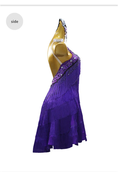 Costumes de danse latine, robe de soirée pour femme, tenue de performance de samba, compétition 2026, vêtements de bal pour adultes, tenue de danse pour filles, costume à franges sportif