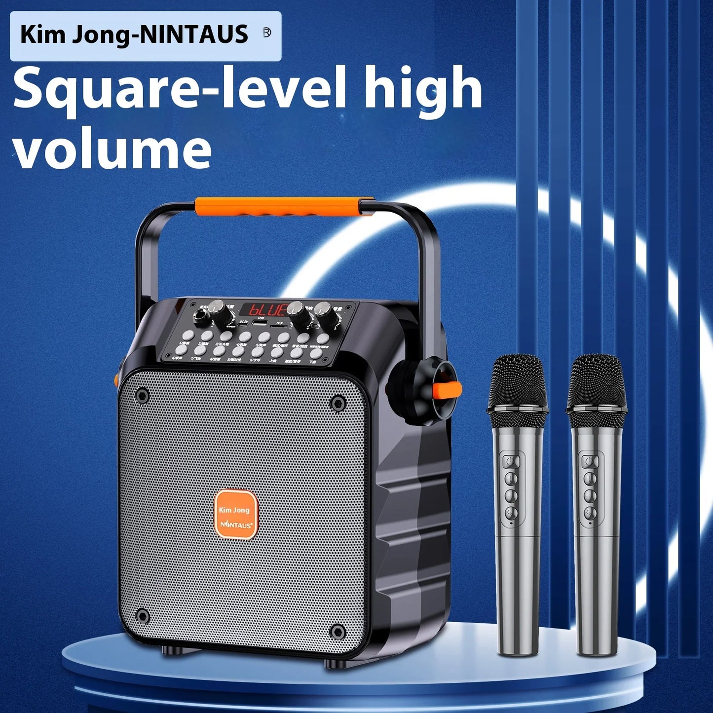 Dual Wireless Microphones & RGB LED Lighting! Outdoor Karaoke Speaker With 30W Power For Camping & Campfires OEM Supplier