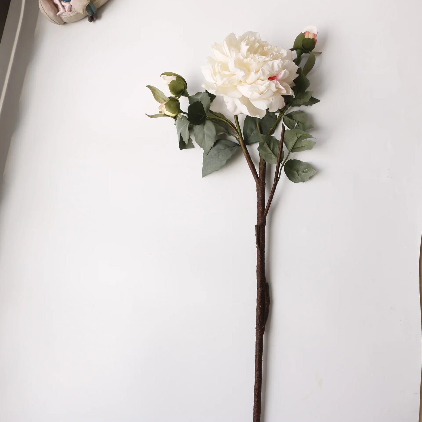 Grand Bouquet de pivoines blanches haut de gamme, fleurs artificielles pour décoration de mariage, de maison, fausses fleurs pour le nouvel an, décorations d'automne