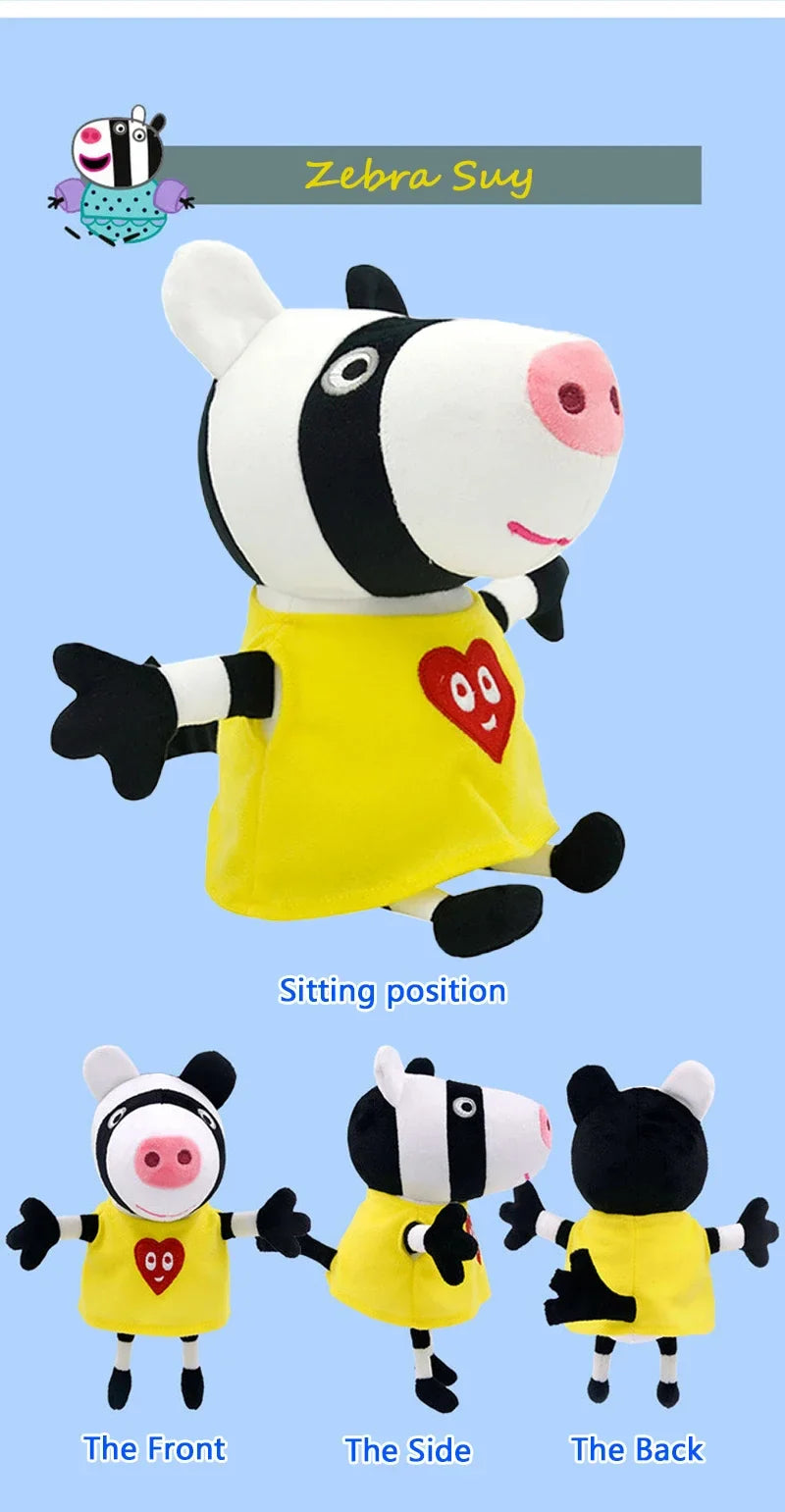 28Cm Peppa Pig Plush Toy Peppa Forever Friends Bigger Edmund Elephant Pedro Pony Suzy Sheep Zoe Zebra Room Kids Birthday Gift