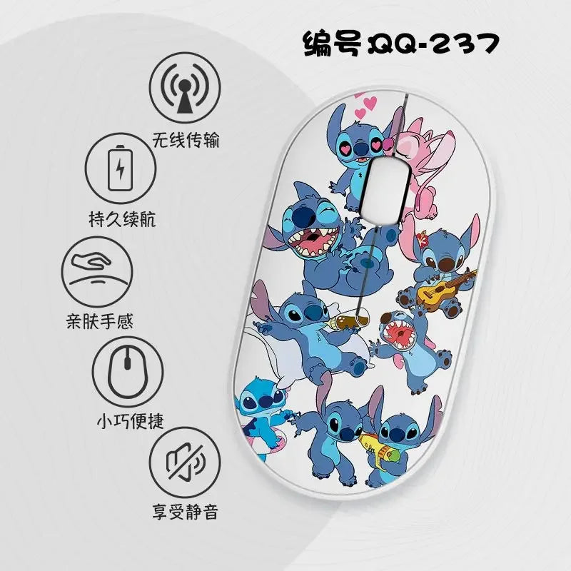 Lilo & Stitch Exquisite and Compact Bluetooth 5.0 Wireless Mouse Office Laptop Tablet Portable Silent True Wireless Mouse