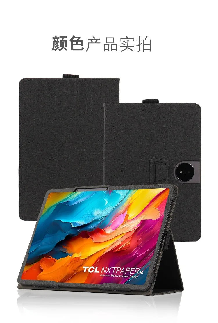 Case For TCL NXTPAPER 14 Case 9491G 14.3" Tablet PC Magnetic Cover with Hand Strap PU Leather Flip Book Funda
