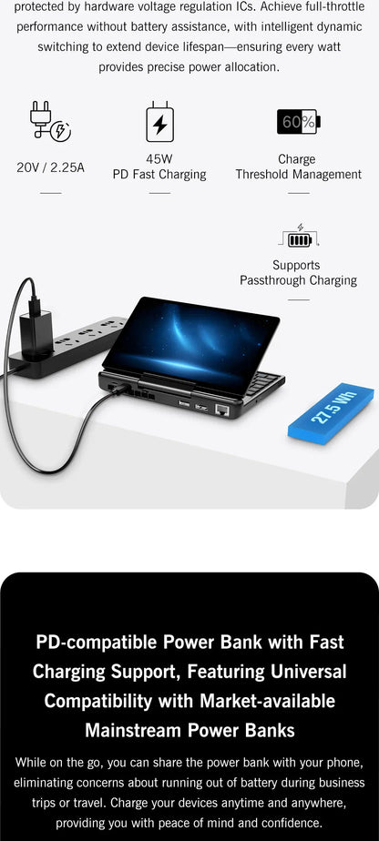 Nouvel ordinateur portable 7 pouces GPD MicroPC 2 Intel® Core™ i3-N300 16GB/512GB Portable Ordinateur Portable Windows 11