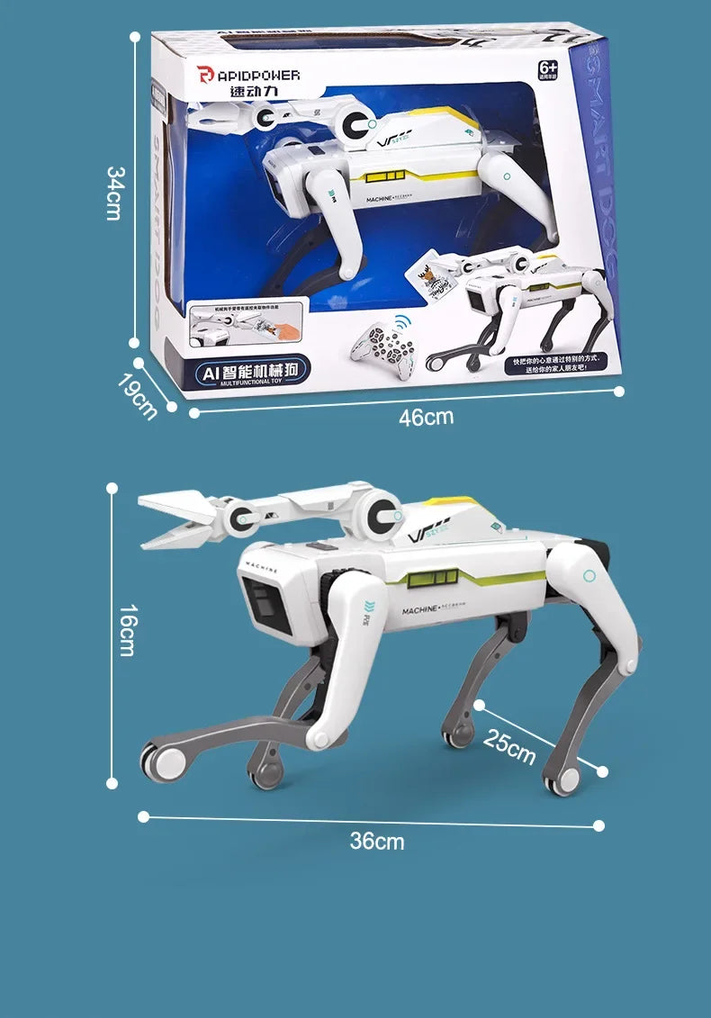 Teeggi électrique RC Robot Intelligent chien avec pince multifonction RC mécanique chien jouet éducatif bionique Robot Intelligent jouet cadeau