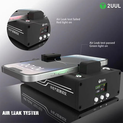 2UUL Air Leak Tester with Silicone Protective Pad  for Mobile Phone Maintenance Air Tightness Waterproof Testing Repair Tool