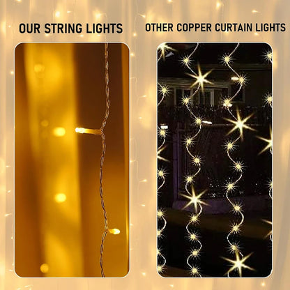 220V LED Curtain Light, Holiday Curtain String Light, Indoor and Outdoor, Christmas Decoration, Fairy Lights