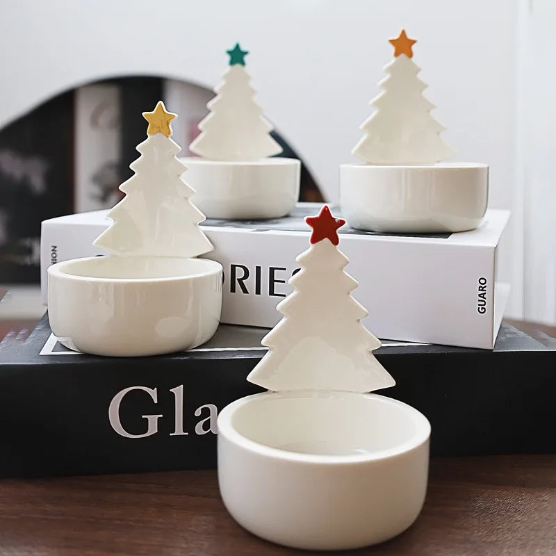 Christmas Tree Candlestick Fragrance Decoration Ornament Christmas Gift Home Aromatherapy Candlestick Gift