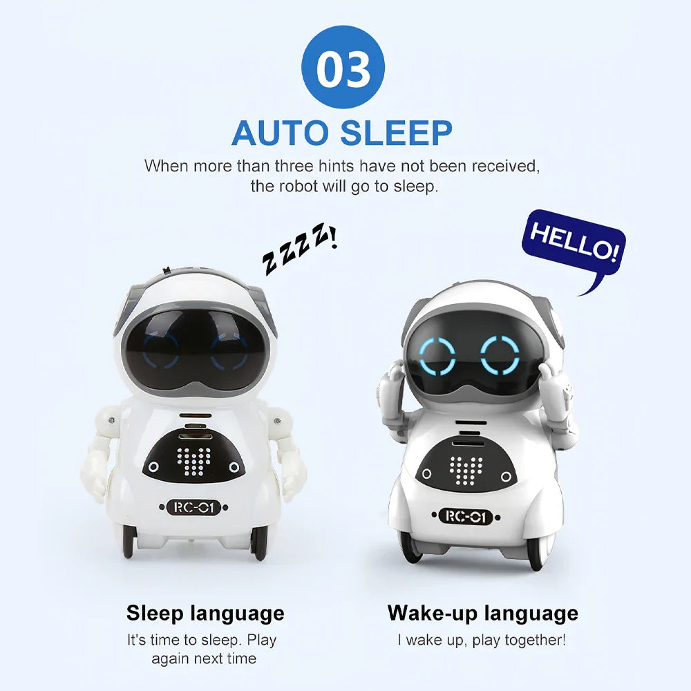 Robot peut parler, Dialogue interactif, reconnaissance vocale, enregistrement, chant et danse, conte d'histoires, Mini jouet Robot intelligent