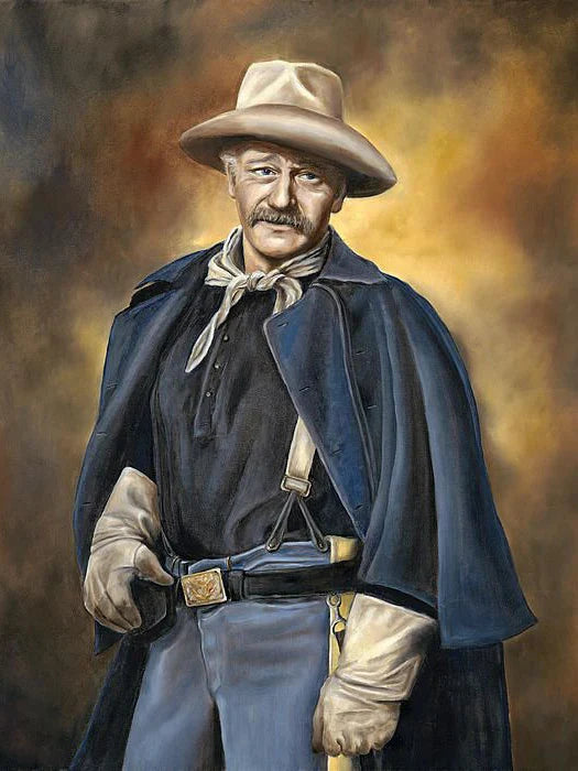 5D DIY Diamond Painting Cowboy John Wayne Full Round Diamond Mosaic Picture of Rhinestones Diamond Embroidery Home Decoration