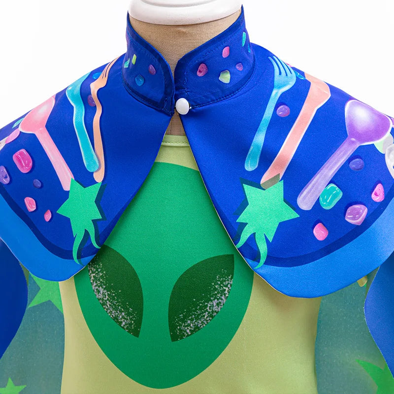 Elio Boys Costume Cosmic Adventure Outfits Alien Anime Movie Cosplay Clothes Boys Tshirt Shorts Cloak Sets Party Carnival Hallow
