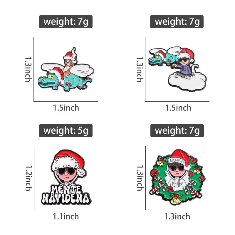 Retro Mexican Metal Hat Clip Pins Enamel Pins Cartoon Sloth Boy Baseball Cap Golf Cap Hat Badge Accessories Fashion Jewelry Gift