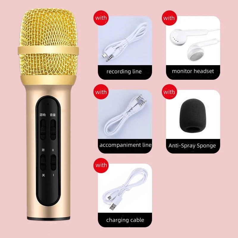 Wireless Bluetooth Karaoke Microphone, Portable Mini Handheld Mic Speaker for All Smartphones,Gifts for Girls Kids All Age