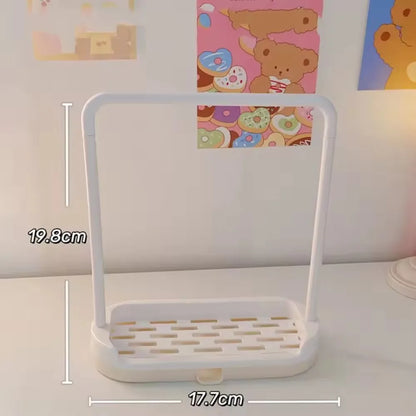 Plastic Doll Clothes Rack Miniature Dollhouse Furniture Toy Cosplay Closet Organizer for 15/20cm Cotton Doll Playing House Gift