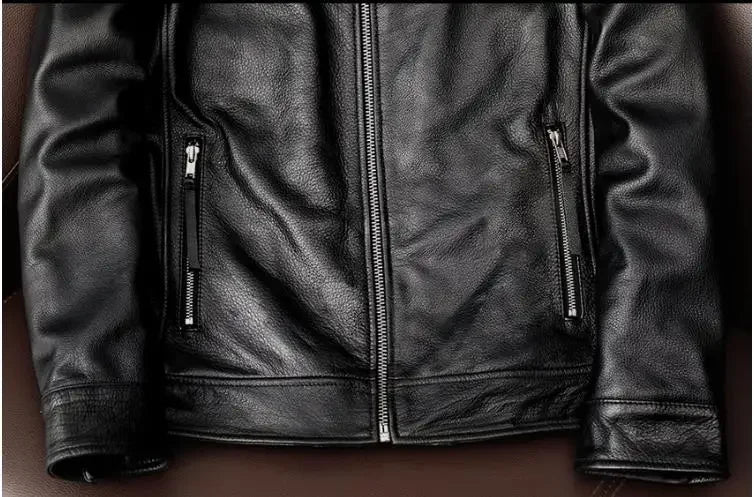 Vente en gros. Vêtements 100 % cuir de vachette véritable. Brésilien. Mode. Coupe ajustée, veste en cuir naturel. Motard homme. Clientes brasileiros