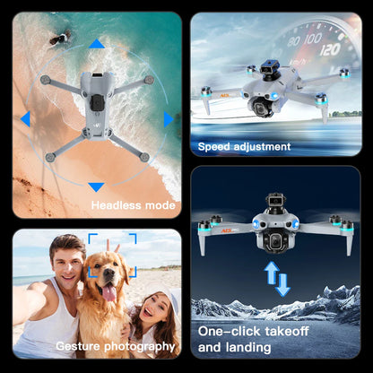 Nouveau Mini Drone caméra HD télécommande avec écran Intelligent évitement d'obstacles moteur sans brosse quadrirotor Dron jouets AE5Pro
