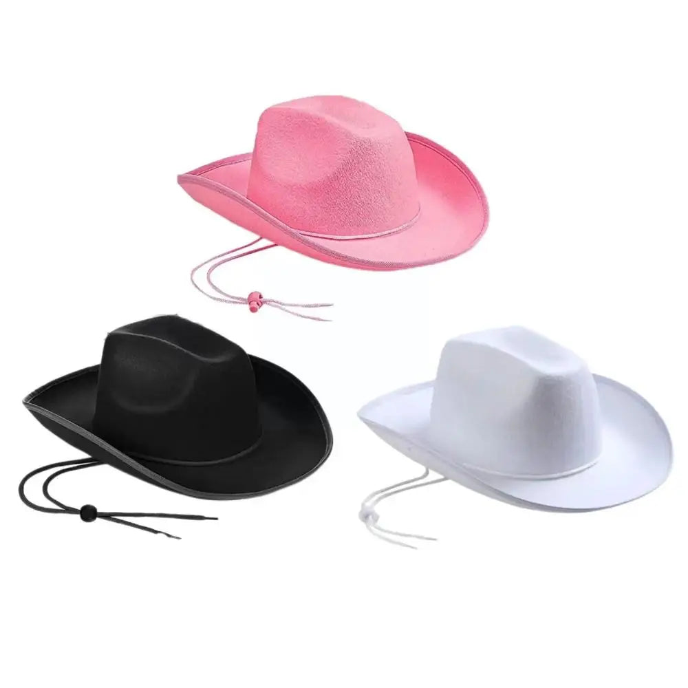 Cowboy Hat Felt Princess Hat Performance Bound Western Cowgirl Hat Bachelorette Birthday Party Costume Accessory