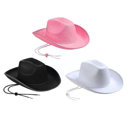 Cowboy Hat Felt Princess Hat Performance Bound Western Cowgirl Hat Bachelorette Birthday Party Costume Accessory