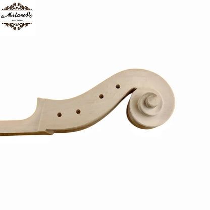 1pc unfinished 4/4 3/4 1/2 1/4 cello neck head scroll full size unvarnished DIY cello parts accessories