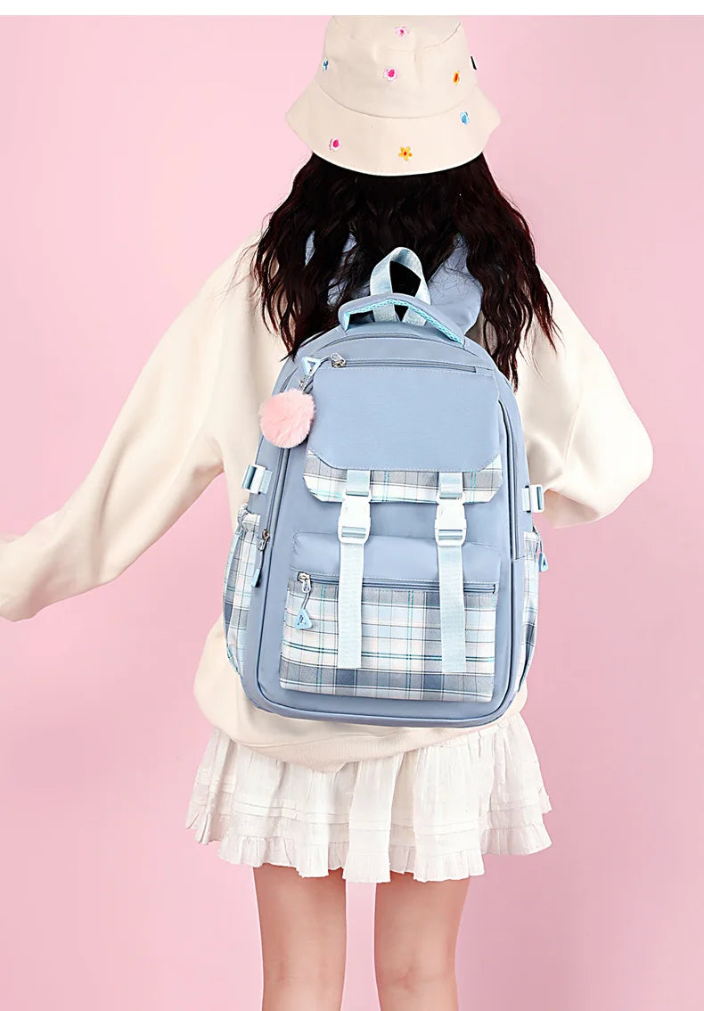 2024 New Bluey Boys And Girls High School Backpack Large Outdoor Leisure Practical Bag Cartoon Animation Bag Children's Gift