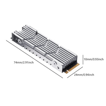 Dissipateur thermique pour SSD NVMe M.2, dissipateur thermique en aluminium pour disque dur M.2 2280 avec pad thermique en silicone pour PC / PS5 SSD PCIE 2280