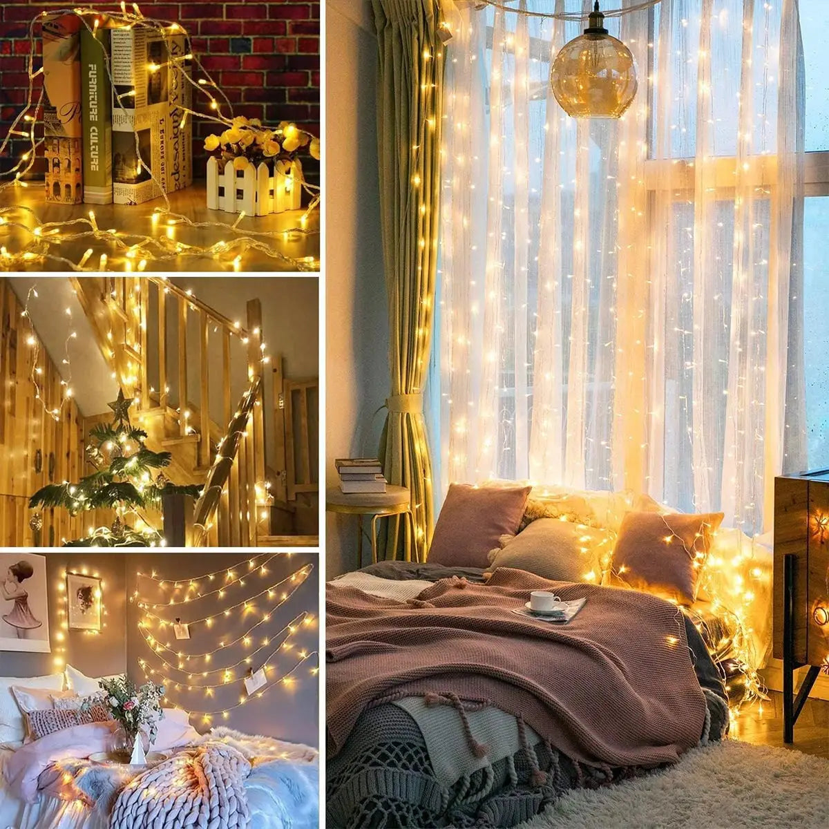 LED lumières de noël 5/10/20M 220V étanche fée lumières extérieur jardin arbre maison Halloween fête vacances décoration éclairage