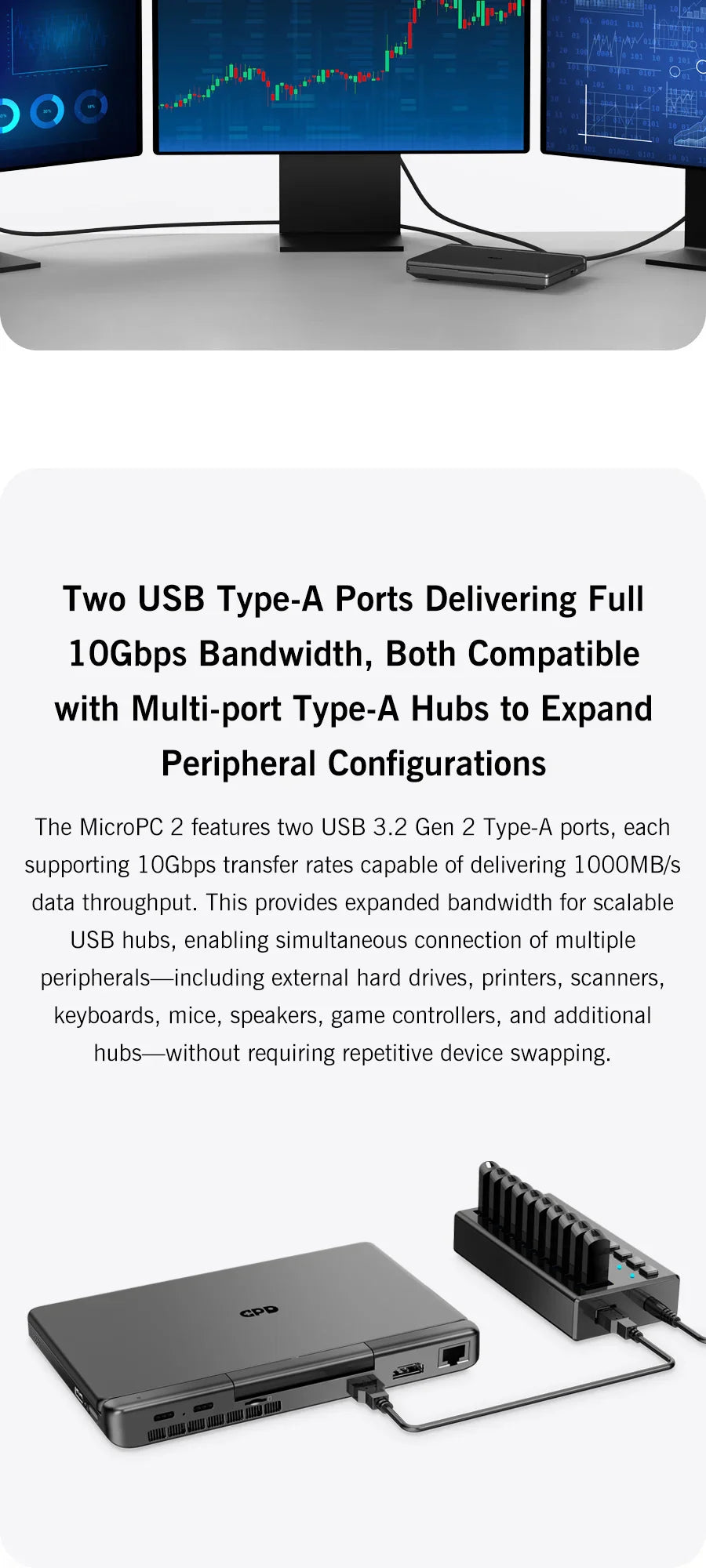 Nouvel ordinateur portable 7 pouces GPD MicroPC 2 Intel® Core™ i3-N300 16GB/512GB Portable Ordinateur Portable Windows 11