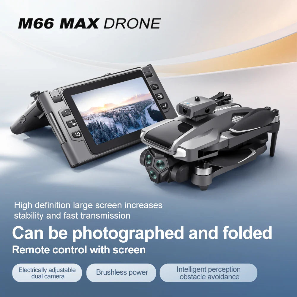 Drone professionnel 4K, double caméra, moteur sans balais, pour éviter les obstacles, hélicoptère RC, quadrirotor pliable