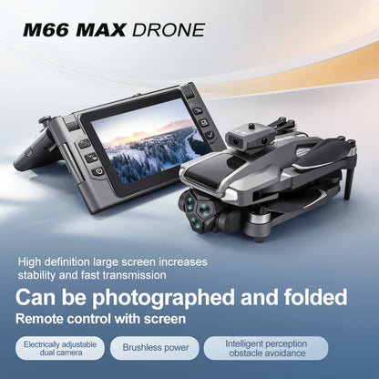 Drone professionnel 4K, double caméra, moteur sans balais, pour éviter les obstacles, hélicoptère RC, quadrirotor pliable