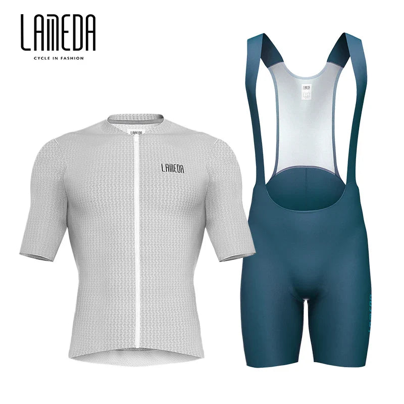 Lameda vêtements de cyclisme été hommes à manches courtes séchage rapide respirant maillot de cyclisme Shorts de cyclisme ensemble de sangles pour hommes