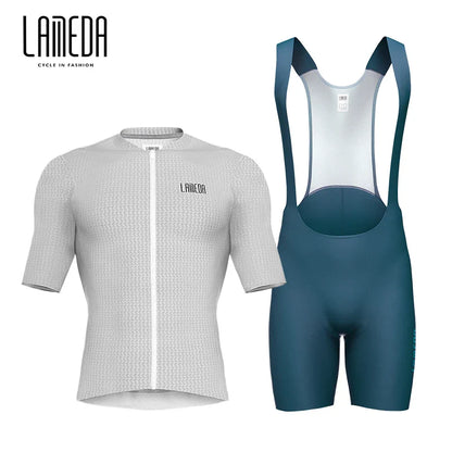 Lameda vêtements de cyclisme été hommes à manches courtes séchage rapide respirant maillot de cyclisme Shorts de cyclisme ensemble de sangles pour hommes