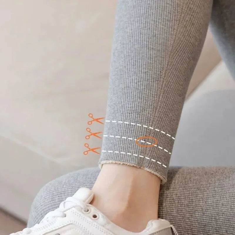 Xpqbb-Leggings d'hiver en velours d'agneau taille haute pour femme, collants chauds, pantalon de yoga, document solide, épais, sourire, commandé